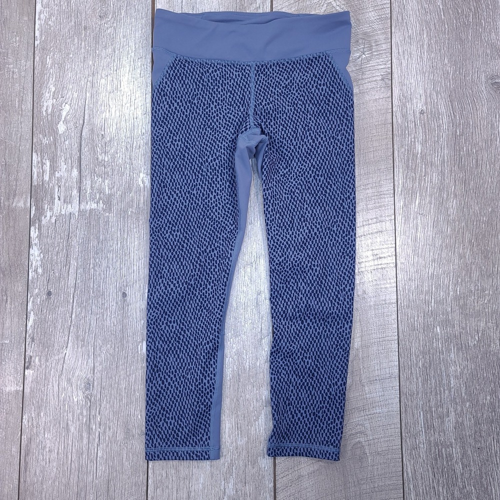 Under Armour Womens UA Fitted Legging Size Small Purple Crop Pants Waist Pocket